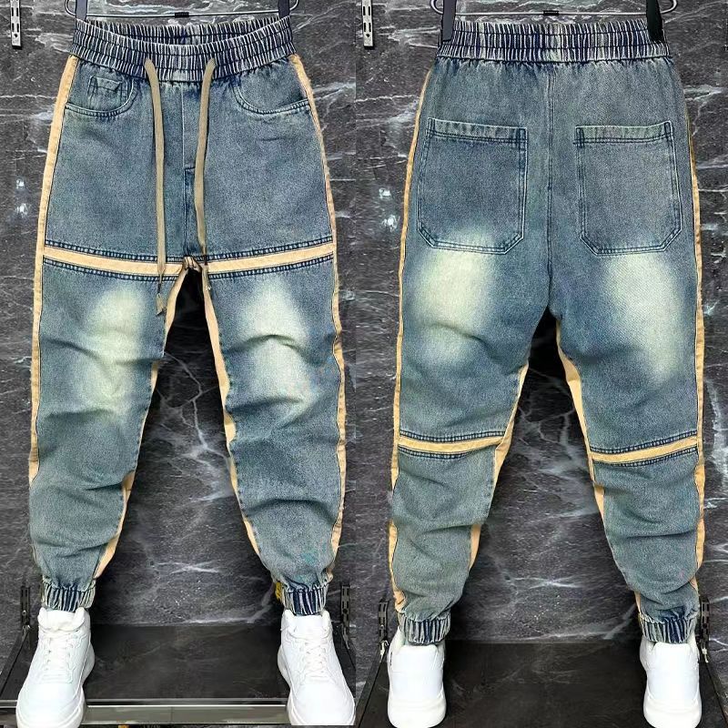بنطال جينز حريم أزرق للرجال ،  - مراجعة Streetwear Brand Clothing وسعره