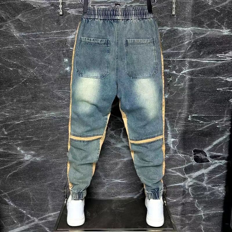 بنطال جينز حريم أزرق للرجال ،  - مراجعة Streetwear Brand Clothing وسعره